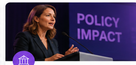 Woman speaking at a lectern